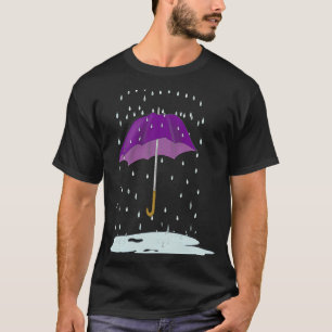 Unique Rain Purple Umbrella For Violet Favourite C T-Shirt