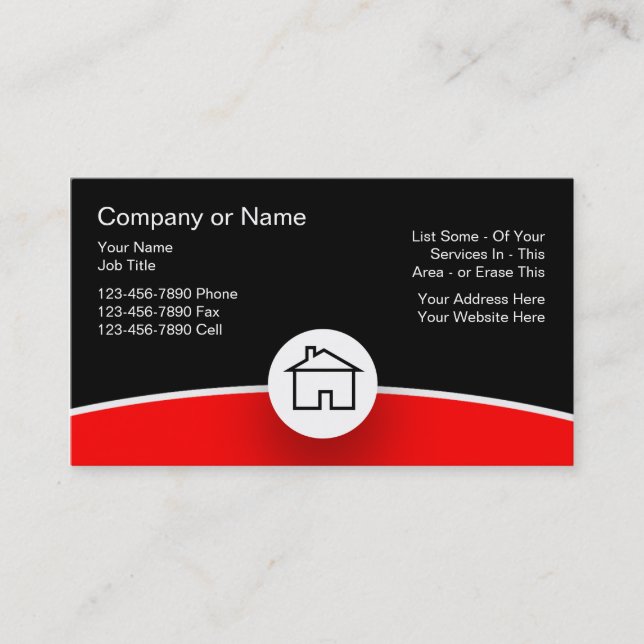 Unique Real Estate Business Cards (Front)