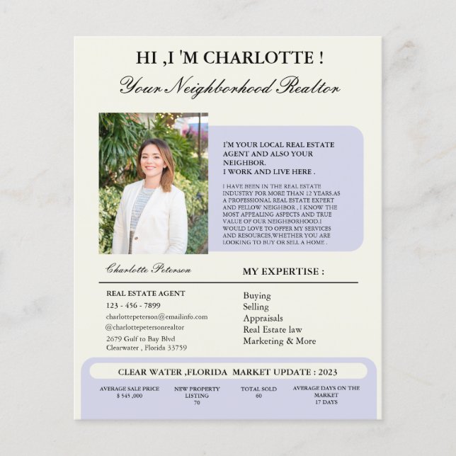 Unique Real Estate Introduction Marketing  Flyer (Front)