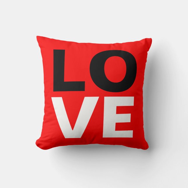 Unique Red Background Love Romance Cushion (Front)