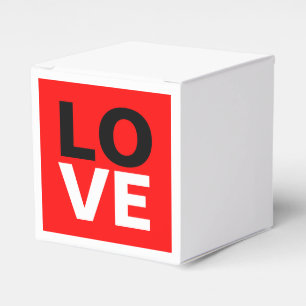 Unique Red Background Love Romance Favour Box