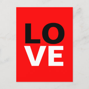 Unique Red Background Love Romance Invitation Postcard