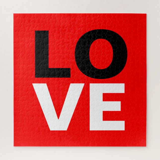 Unique Red Background Love Romance Jigsaw Puzzle (Vertical)