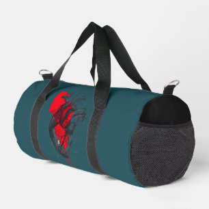 Unique Red Blood Splatter Human Heart Duffel Bag