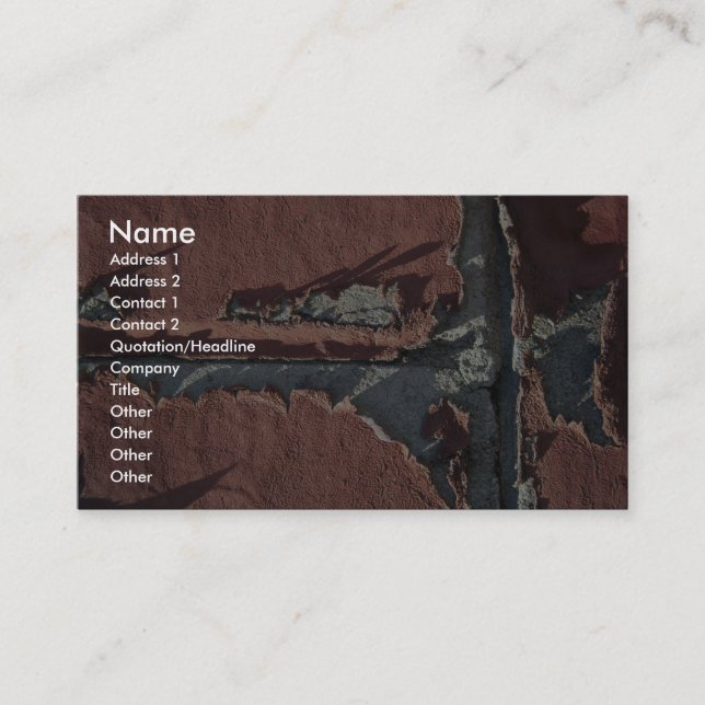 Unique Red Brick (Close-up) Business Card (Front)