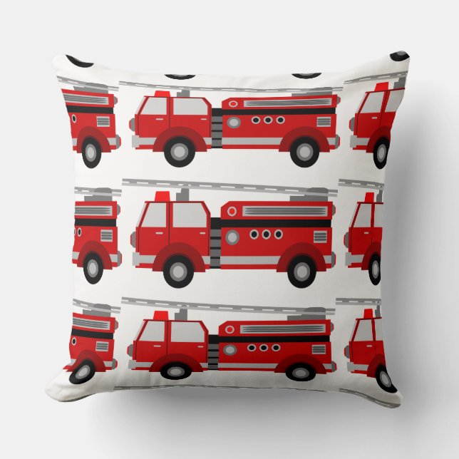 Unique red fire truck cushion (Front)
