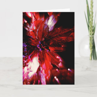 unique red on black Christmas card