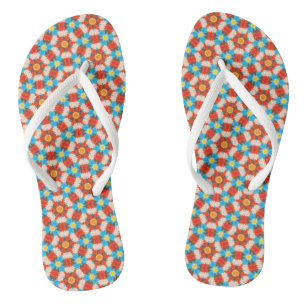 Unique Retro 3D Colours Geometric Pattern Thongs