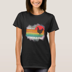 Unique Retro 70s Sunset I Raise Tiny Chickens T-Shirt