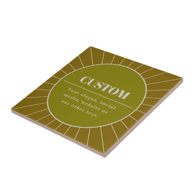 Unique Retro Inspired Editable Design Template Ceramic Tile (Side)