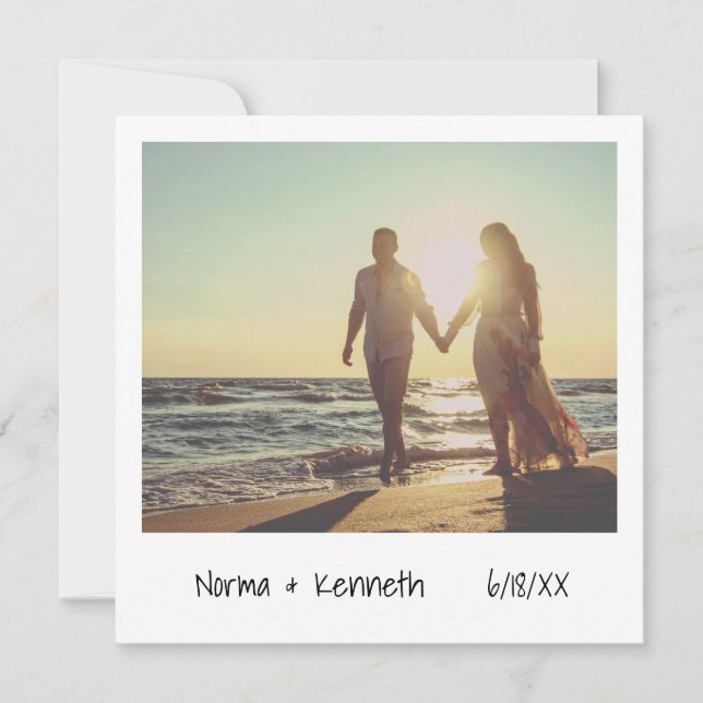 Unique Retro Instant Photo Rehearsal Dinner Invitation (Front)