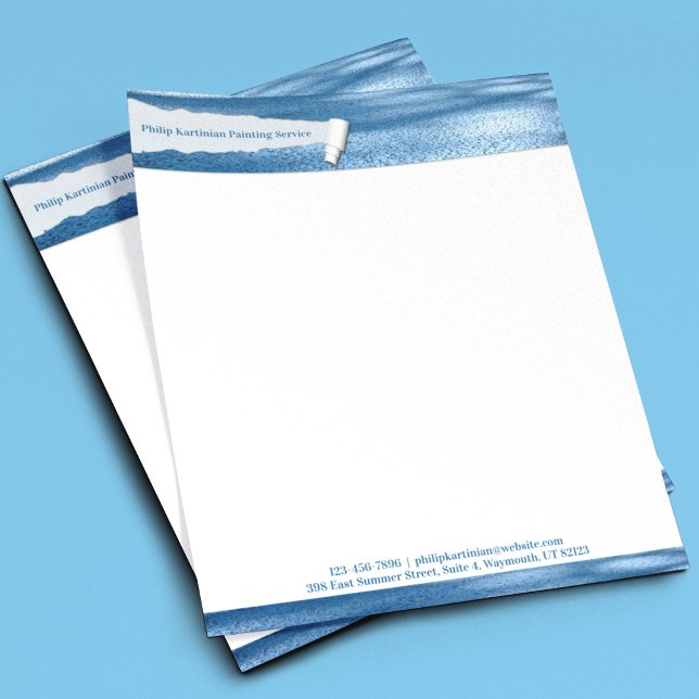 Unique Ripped Blue Letterhead (Creator Uploaded)