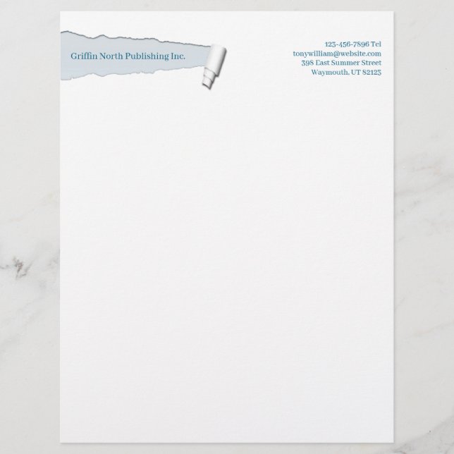 Unique Ripped Letterhead (Front)