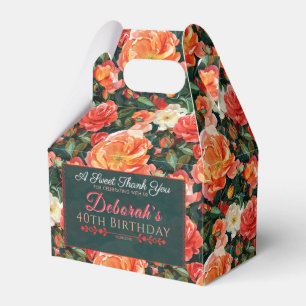 Unique Rose Birthday Favor Box For Candy Gifts