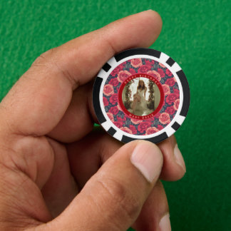 Unique Rose Flower 40Th Birthday Poker Chips