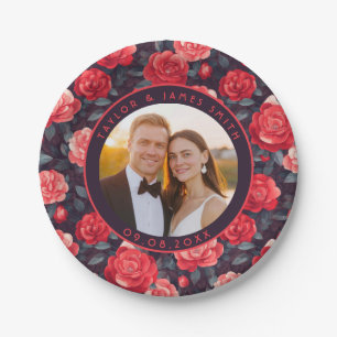 Unique Rose Wedding Party Plates For Wedding
