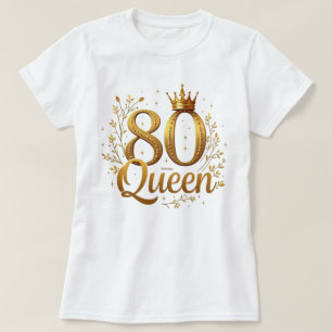 Unique Royal 80th Birthday Queen Art T-Shirt