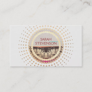 Unique Rustic Country Gold Sun Business Card