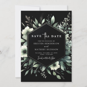 Unique Rustic Flowers Sage Green Wedding Save The Date