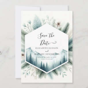 Unique Rustic Mountain Wedding Save The Date