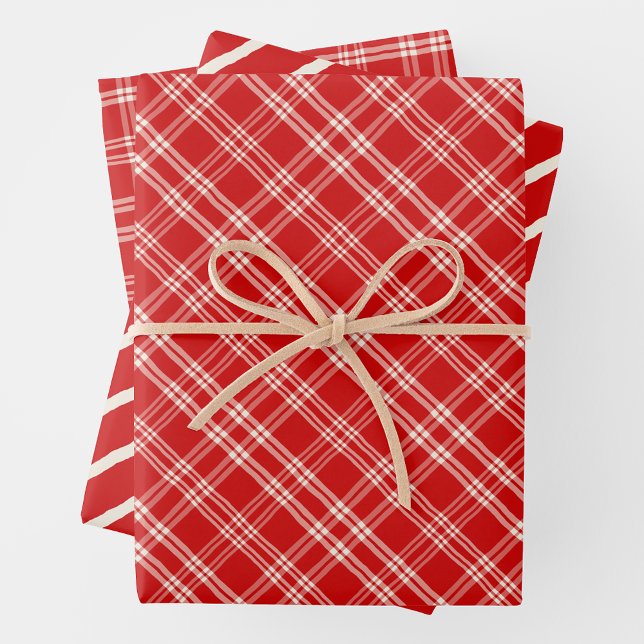 Unique Rustic Red & Cream Squiggly Mixed Patterns Wrapping Paper Sheet (Unique Rustic Red & Cream Squiggly Mixed Patterns Wrapping Paper Sheets)