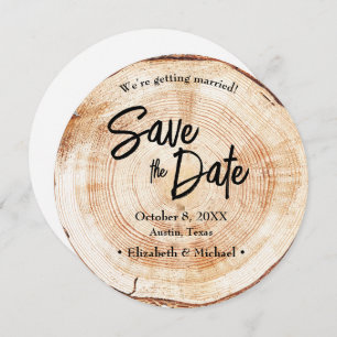 Unique Rustic Wedding Save the Date QR code Invitation