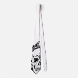 Unique Sacred Skull Metal Goth Punk Tie