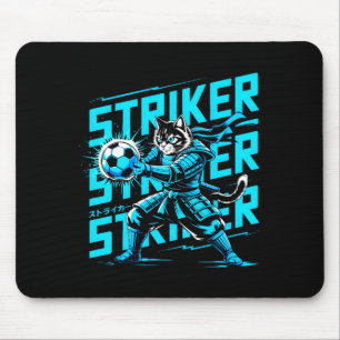 Unique Samurai Cat For Soccer Fans Cat Lovers T Sh Mouse Pad