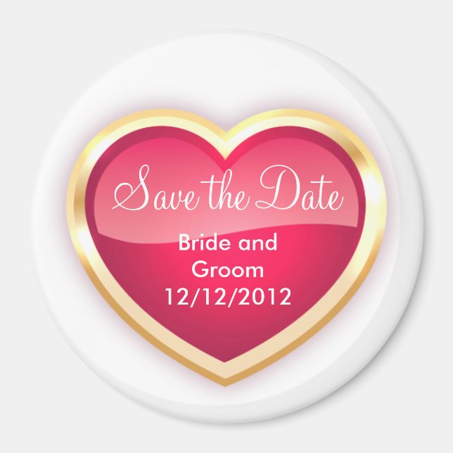 Unique Save The Date Magnet Personalised (Front)