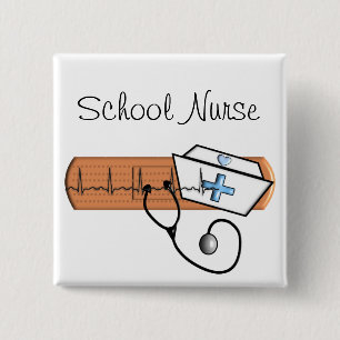 Unique School Nurse Gifts 15 Cm Square Badge