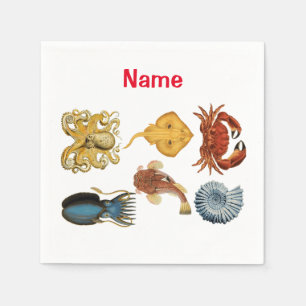 Unique Sea Beings Assortment Thunder_Cove  Napkin