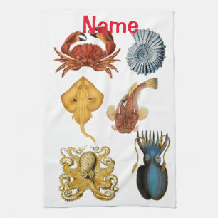 Unique Sea Beings Assortment Thunder_Cove Tea Towel