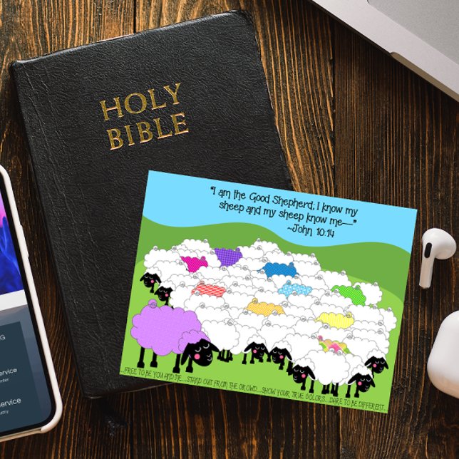 Unique Sheep Good Shepherd Inspirational Postcard (Creator Uploaded)