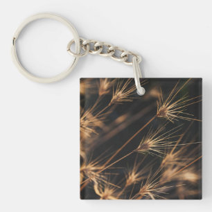 Unique Short Bursting Wild Grass Key Ring