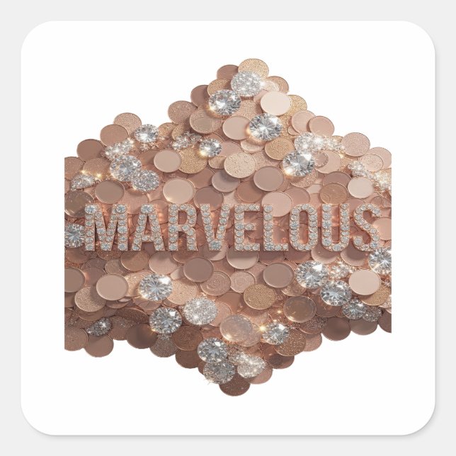 Unique Silver MARVELOUS Label Design (Front)