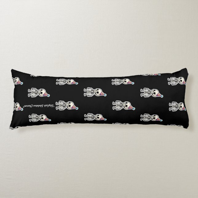 "Unique Skeleton Artwork" Body Cushion (Front)