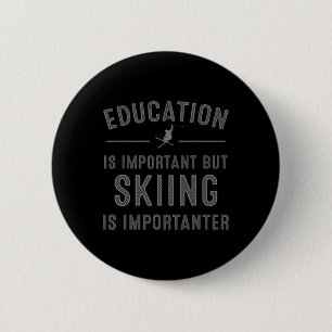 Unique Skiing Art For Men Women Kids Skier Mountai 6 Cm Round Badge