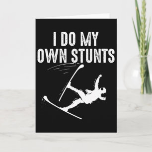Unique Skiing Art For Men Women Kids Skier Mountai Card