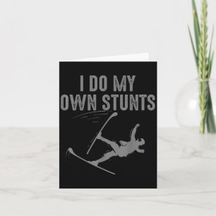 Unique Skiing Art For Men Women Kids Skier Mountai Card