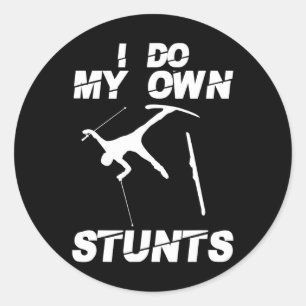 Unique Skiing Art For Men Women Kids Skier Mountai Classic Round Sticker