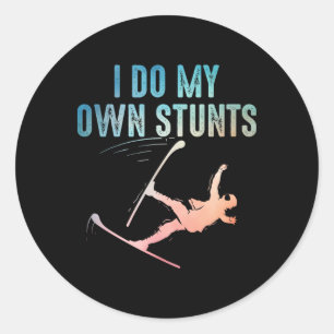 Unique Skiing Art For Men Women Kids Skier Mountai Classic Round Sticker
