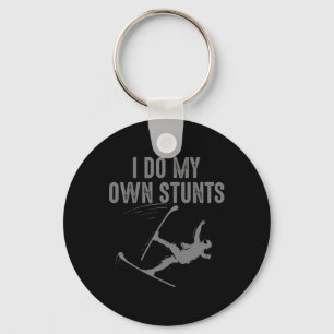 Unique Skiing Art For Men Women Kids Skier Mountai Key Ring