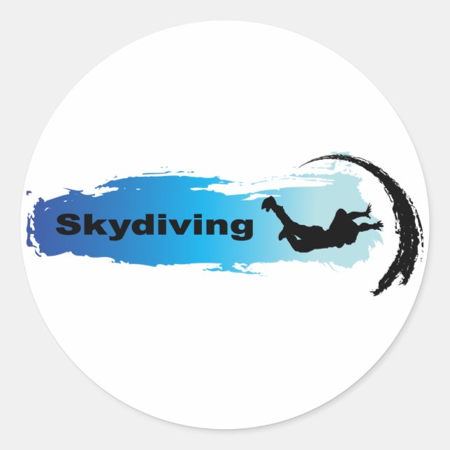 Unique Skydiving Classic Round Sticker (Front)