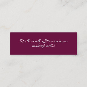Unique Slim Purple Makeup Artist Business Card