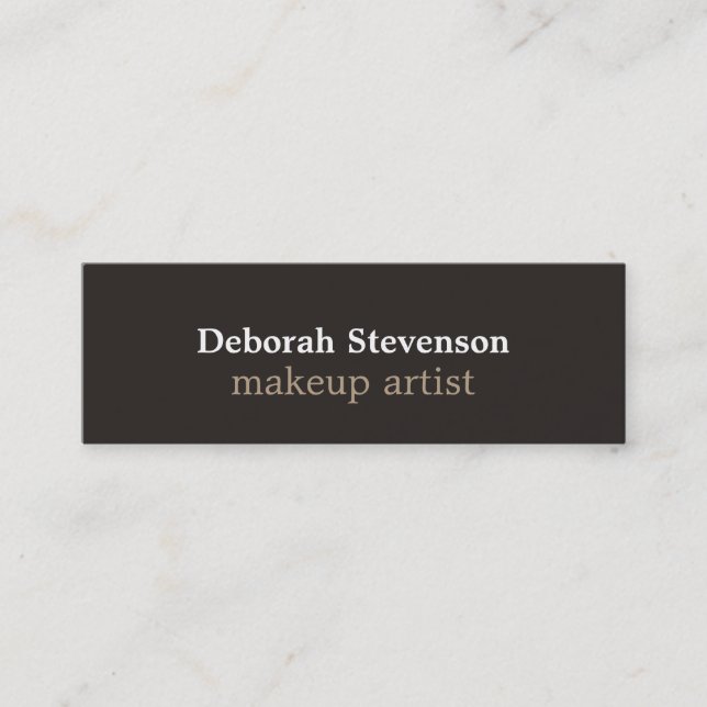 Unique Slim Skinny Grey Custom Business Card (Front)