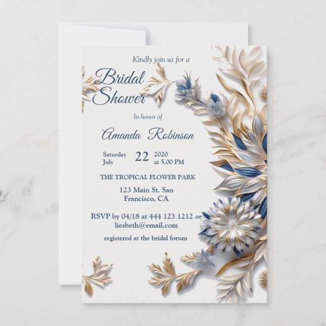 Unique Snowflake Festive Winter Design Invitation (Front)