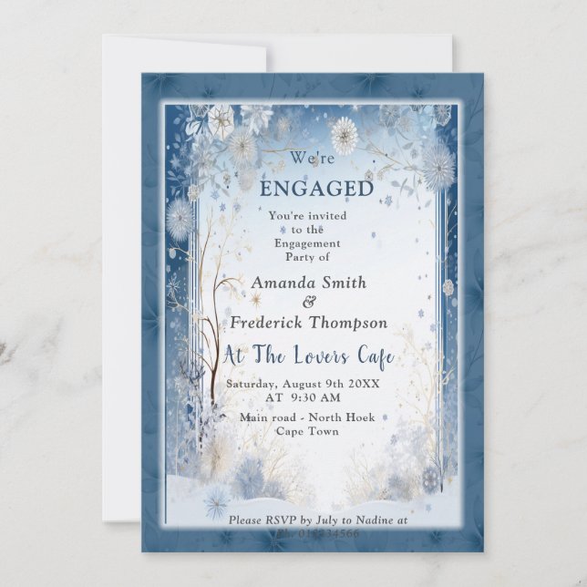 Unique Snowflake Festive Winter Design Invitation (Front)