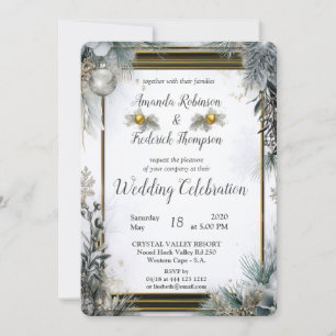 Unique Snowflake Festive Winter Design Invitation