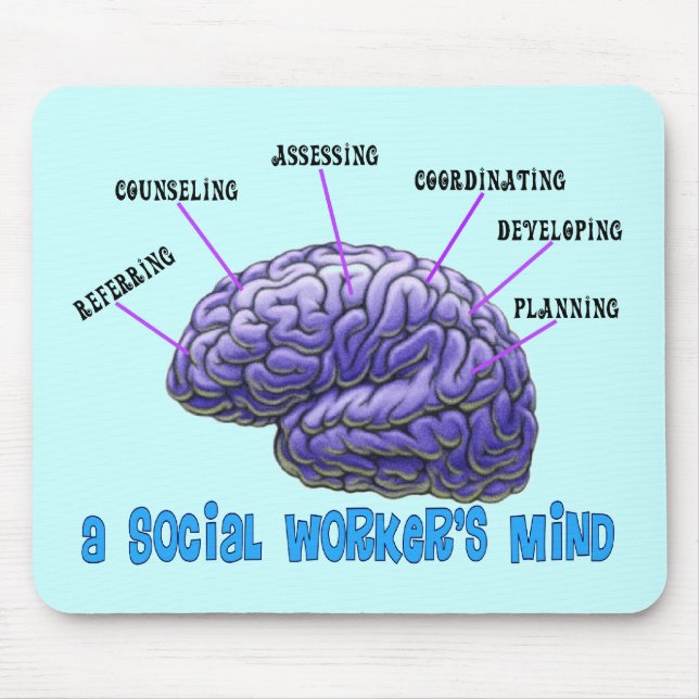 Unique Social Worker Gifts-A Social Worker's Mind Mouse Pad (Front)