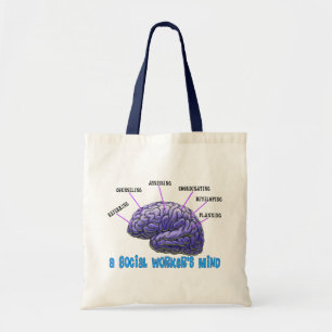 Unique Social Worker Gifts-A Social Worker's Mind Tote Bag
